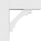 Ekena Millwork Standard Merced Architectural Grade PVC Bracket with Block Ends, 5"W x 18"D x 18"H BKTP05X18X18MRC05 - alternate 2